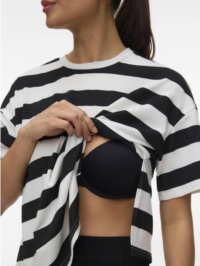 MAMALICIOUS zwangerschaps gestreept T-shirt zwart - Foto 2