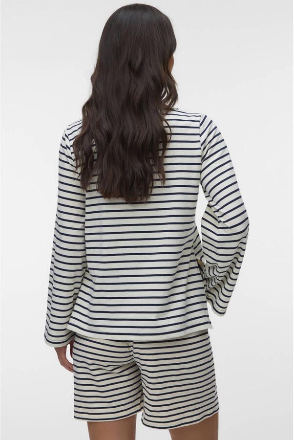 MAMALICIOUS zwangerschaps gestreepte longsleeve donkerblauw - Foto 3