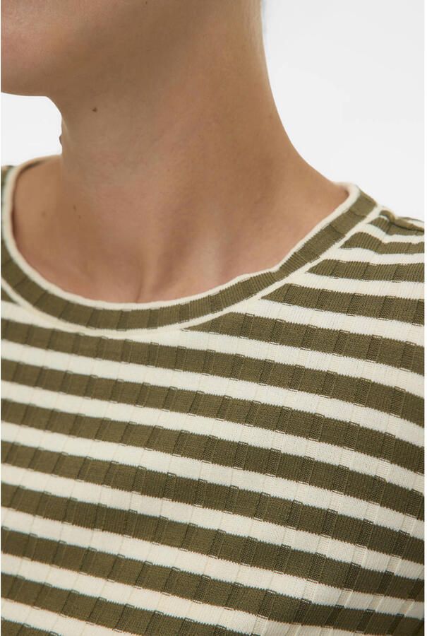 MAMALICIOUS zwangerschaps gestreepte longsleeve groen - Foto 2