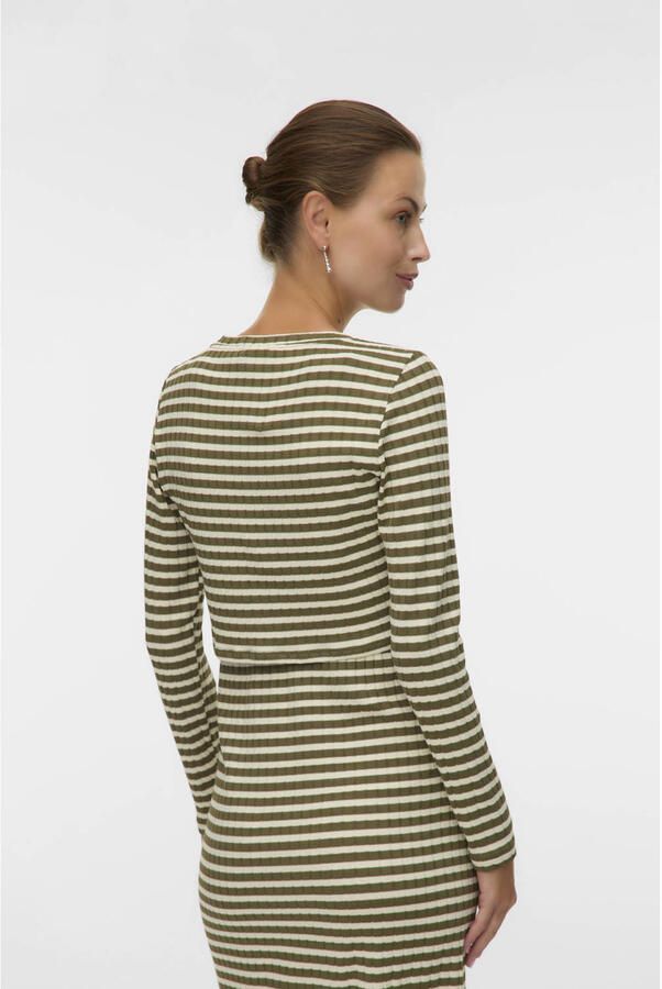 MAMALICIOUS zwangerschaps gestreepte longsleeve groen - Foto 3