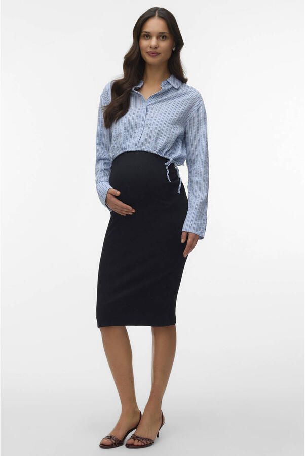 MAMALICIOUS zwangerschaps gestreepte T-shirt blauw - Foto 3