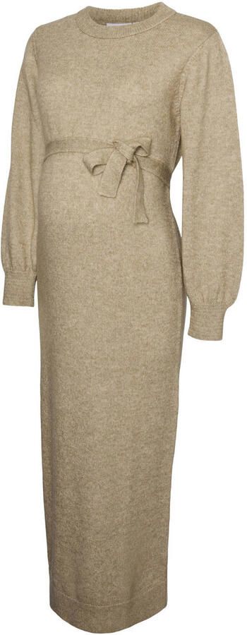 MAMALICIOUS zwangerschaps jurk gebreid beige - Foto 3