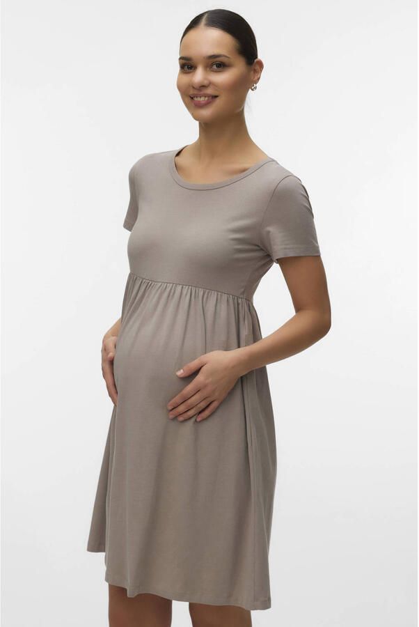MAMALICIOUS zwangerschaps korte jurk beige