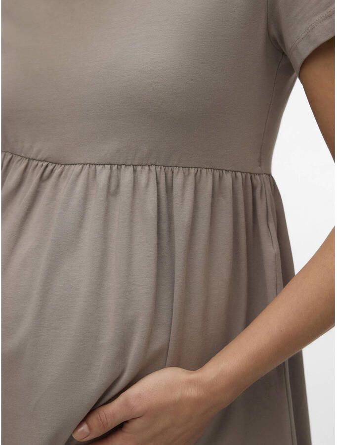 MAMALICIOUS zwangerschaps korte jurk beige - Foto 2