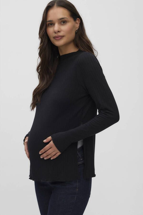 MAMALICIOUS zwangerschaps longsleeve zwart - Foto 3