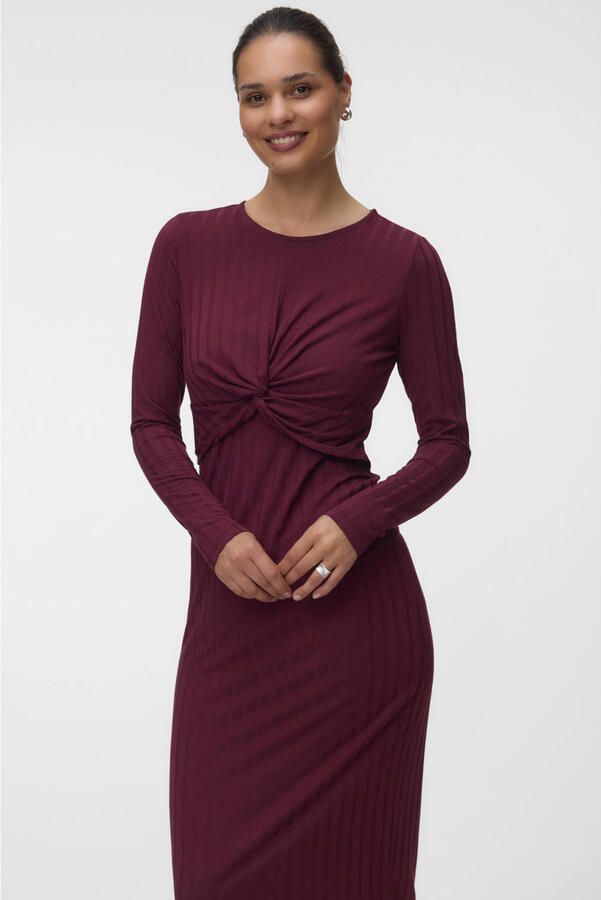 MAMALICIOUS zwangerschaps maxi jurk donkerrood