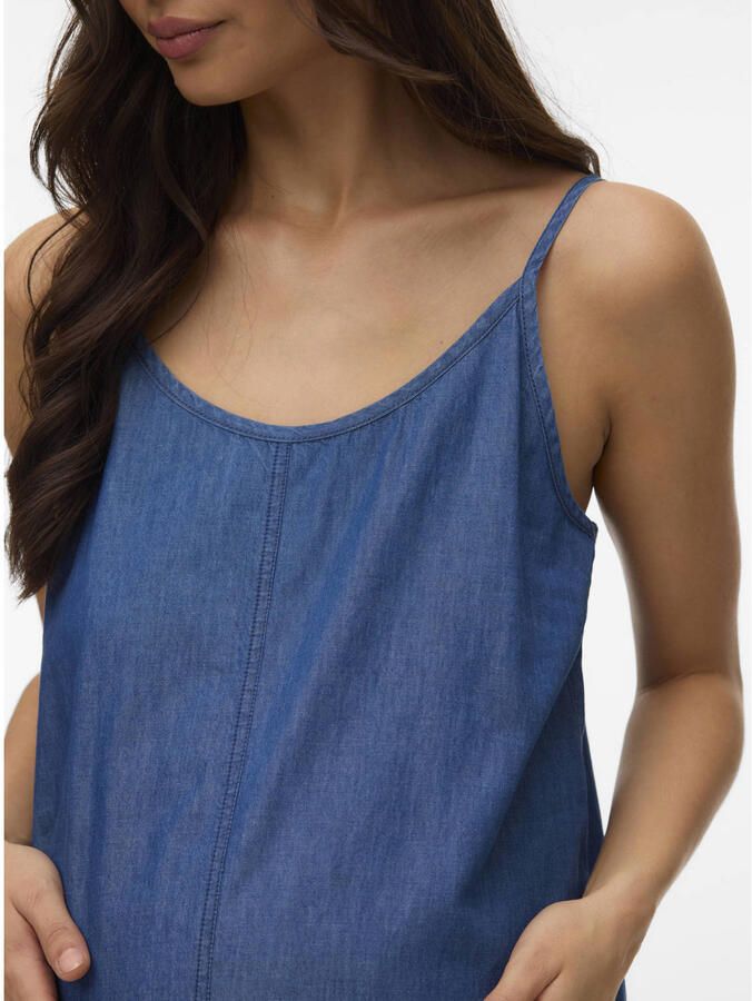 MAMALICIOUS zwangerschaps maxi jurk medium blue denim