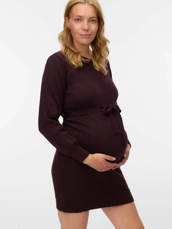 Mamalicious Positiejurk MLNEWANNE L S ABK KNIT DRESS A. NOOS