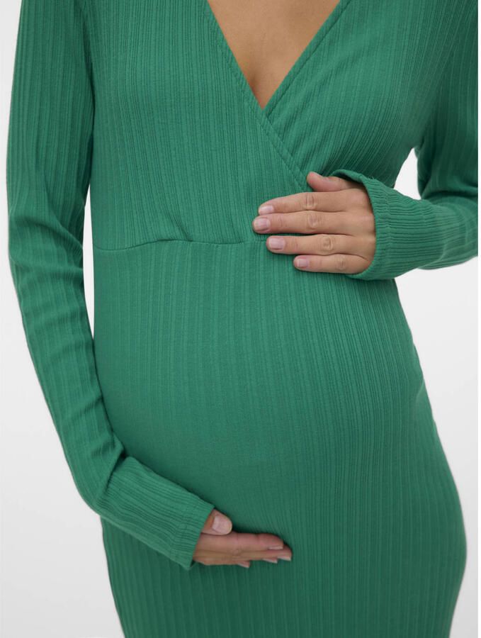 MAMALICIOUS zwangerschaps midi jurk groen