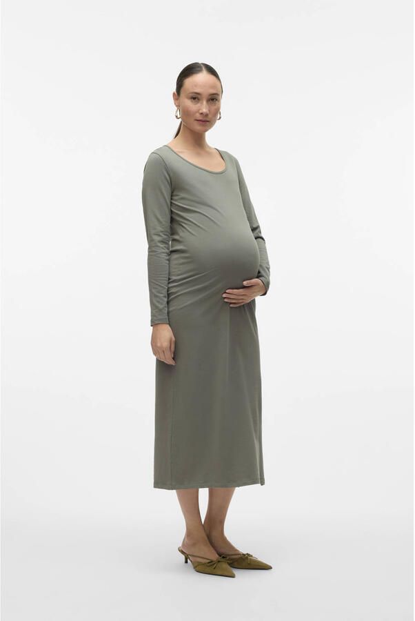 MAMALICIOUS zwangerschaps midi jurk groen