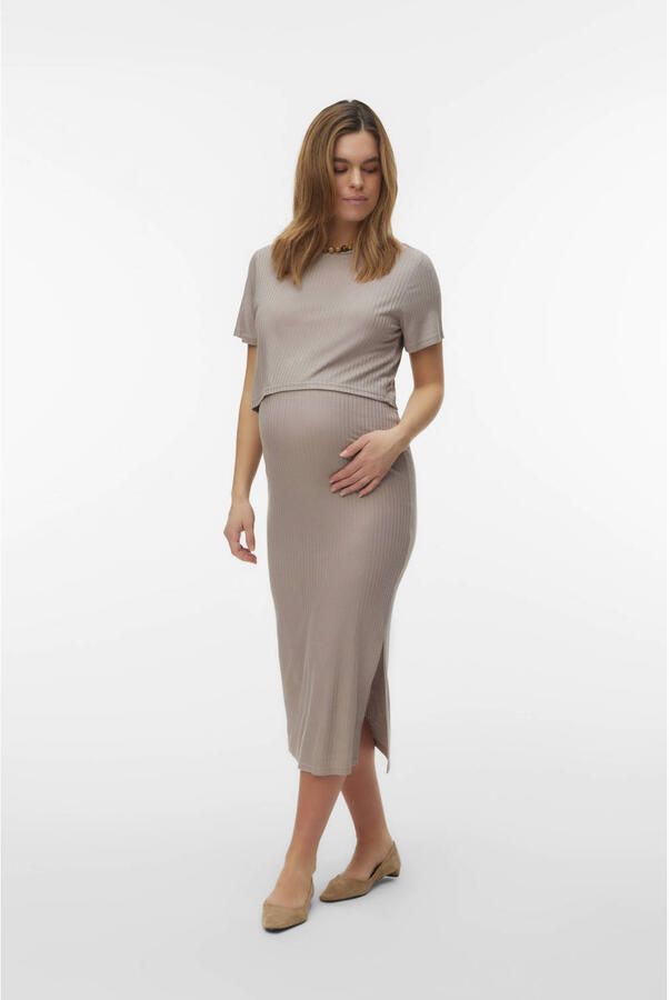 MAMALICIOUS zwangerschaps midi rok beige