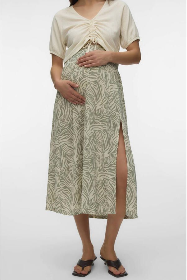 MAMALICIOUS zwangerschaps midi rok groen