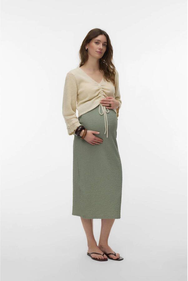 MAMALICIOUS zwangerschaps midi rok groen