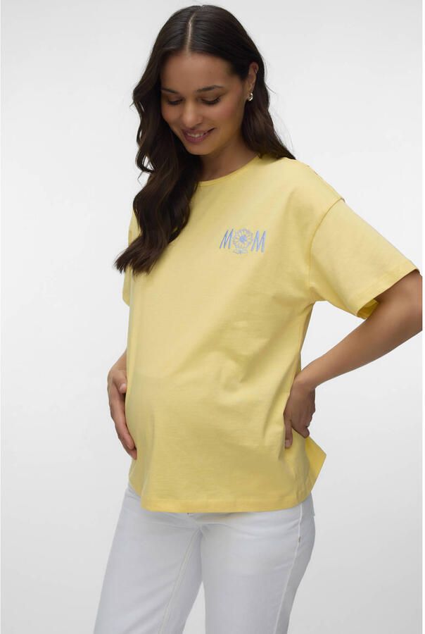 MAMALICIOUS zwangerschaps T-shirt lichtgeel