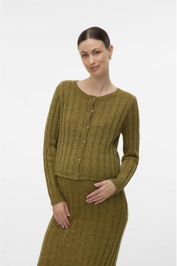 MAMALICIOUS zwangerschaps vest groen gebreid Dames Polyester Ronde hals maat XL - Foto 3