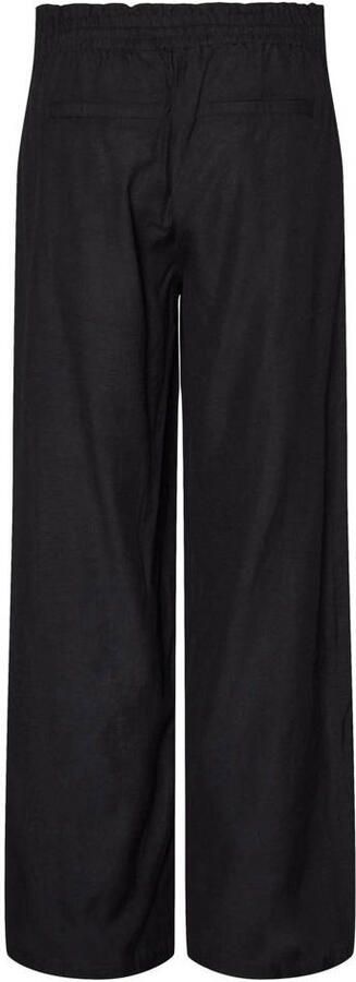 Mamalicious wide leg broek MLPETRA zwart Dames Viscose Effen M