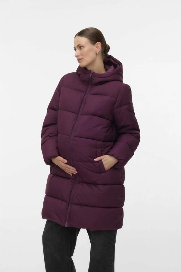 MAMALICIOUS zwangerschaps winterjas burgundy