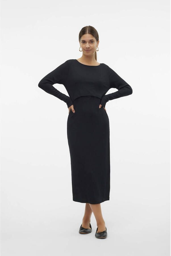 Mamalicious Positiejurk MLBRYNNA JUNE LS JRS MIDI DRESS 2F NOOS