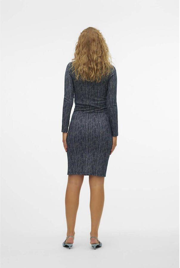 Mamalicious zwangerschapsjurk MLJENNA met all over print grijs zwart Dames Polyester Opstaande kraag XXL - Foto 2
