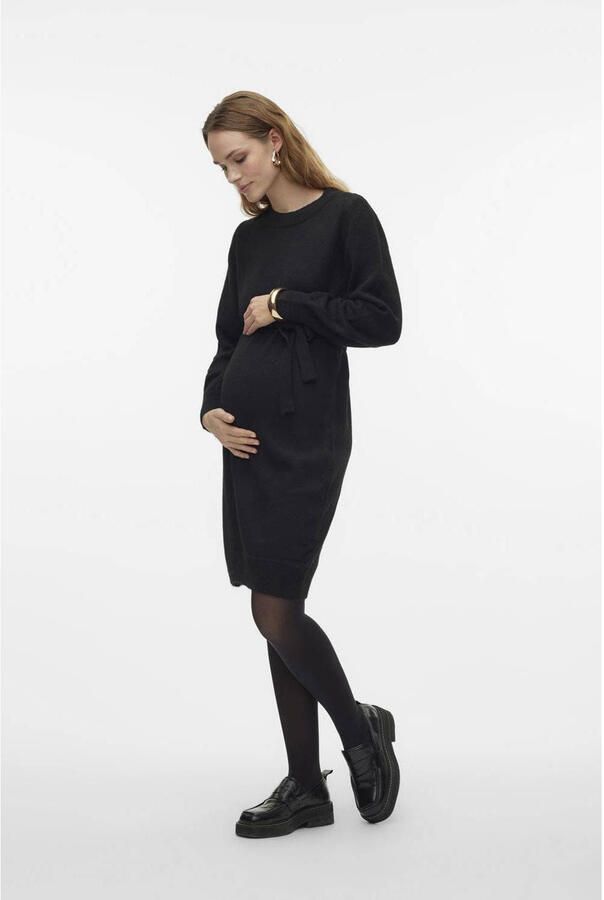 Mamalicious zwangerschapsjurk MLNEWANNE Zwart Dames Polyester Ronde hals XXL - Foto 3