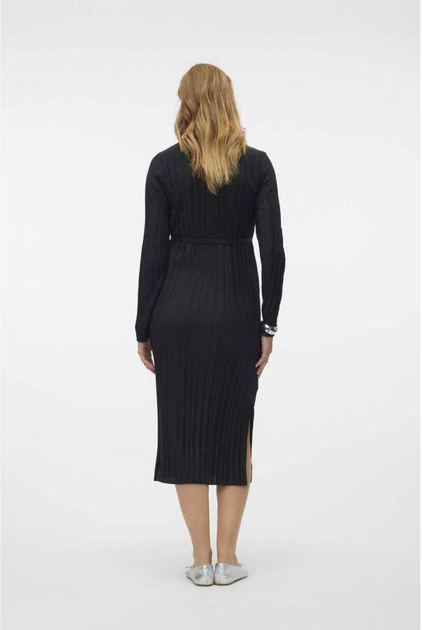 Mamalicious zwangerschapsjurk MLNOELA zwart Dames Polyester V-hals Effen XXL - Foto 2