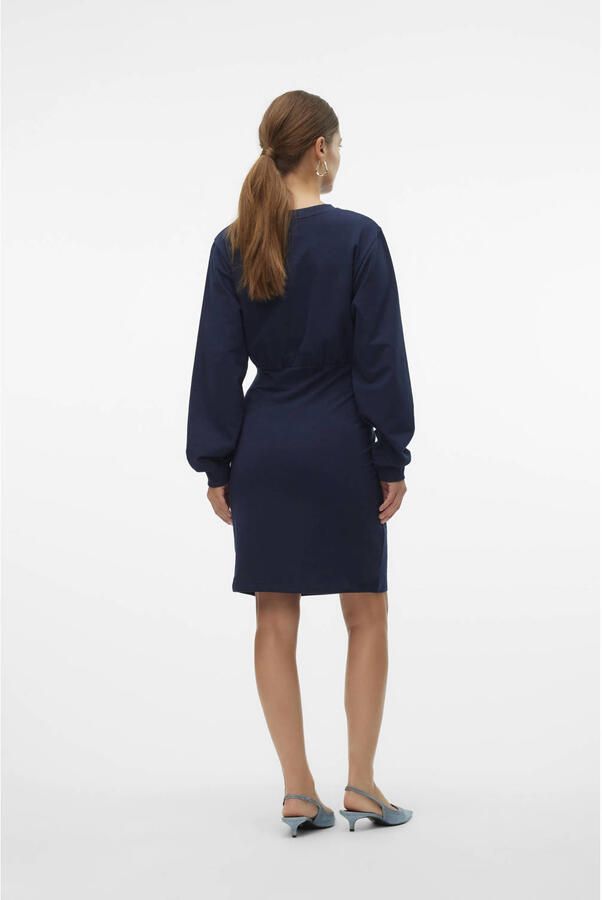 Mamalicious zwangerschapsjurk MLSINE donkerblauw Dames Katoen Ronde hals XXL