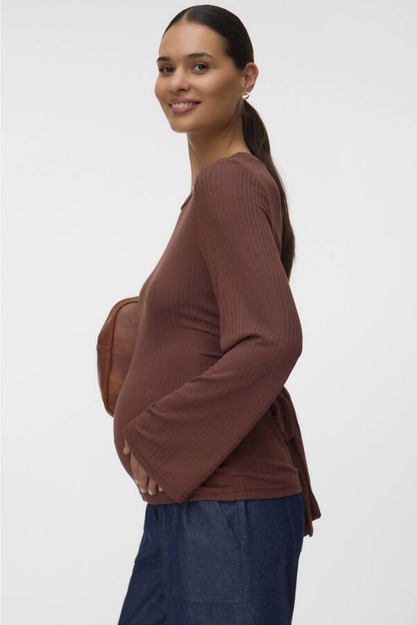 MAMALICIOUS zwangerschapslongsleeve bruin - Foto 2