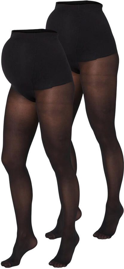 Mamalicious zwangerschapspanty Sabine set van 2 zwart Dames Polyamide L XL