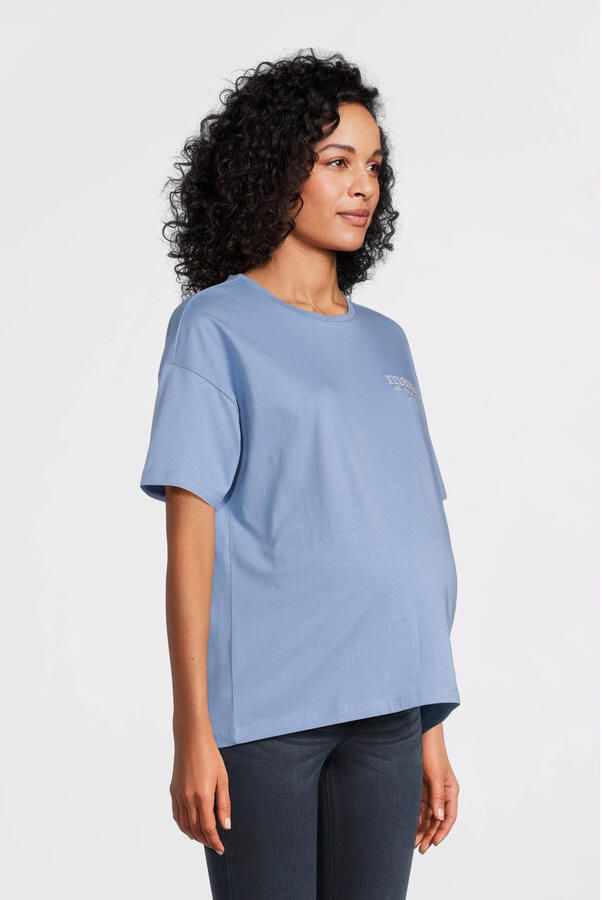 MAMALICIOUS zwangerschapsshirt MLFERIDA blauw - Foto 4