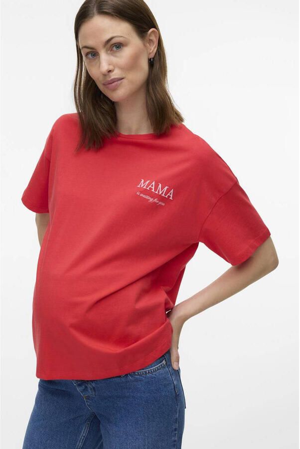MAMALICIOUS zwangerschapsshirt MLFERIDA rood