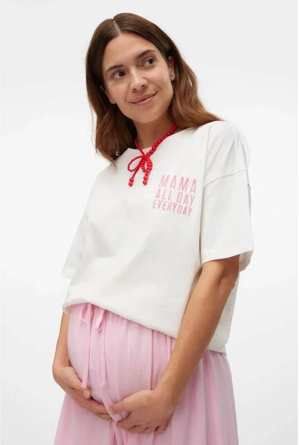 MAMALICIOUS zwangerschapsshirt MLFERIDA wit