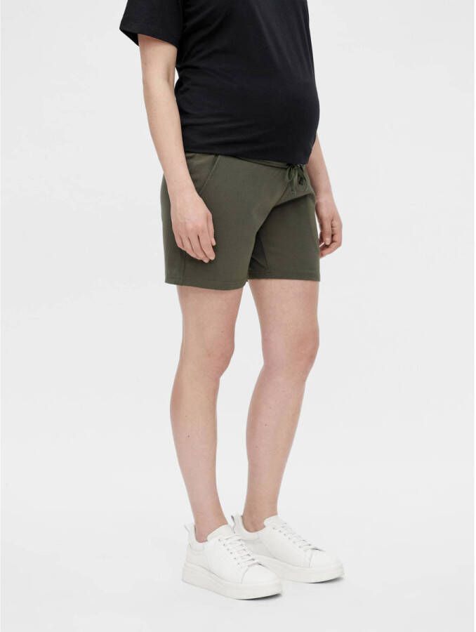 MAMALICIOUS regular fit korte zwangerschapsbroek MLLIF kaki