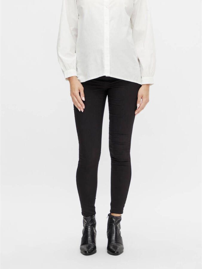 Mamalicious skinny zwangerschapsjeans MLLUCY zwart Dames Viscose Effen XL