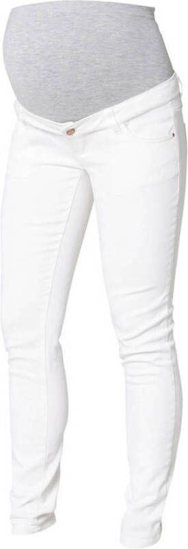 MAMALICIOUS slim fit zwangerschapsjeans wit