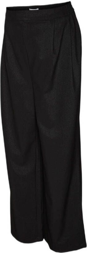 Mamalicious wide leg broek NLNENI met glitters zwart Dames Polyester Effen XL