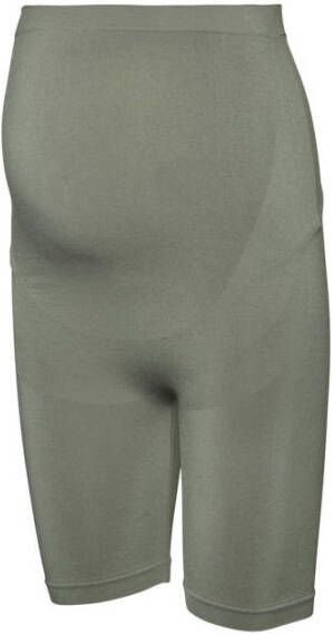 MAMALICIOUS slim high waist zwangerschaps biker short groen