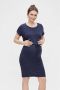 Mamalicious zwangerschaps- en voedingsjurk MLALISON met ceintuur donkerblauw Dames Viscose Ronde hals XL - Thumbnail 1