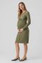 Mamalicious zwangerschapsjurk MLBEA groen Dames Viscose V-hals Effen XL - Thumbnail 1