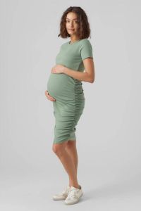 Mamalicious Knielange zwangerschapsjurk met plooien model 'EMILY'