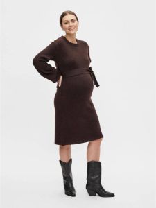 MAMALICIOUS zwangerschapsjurk MLGRO van gerecycled polyester donkerbruin