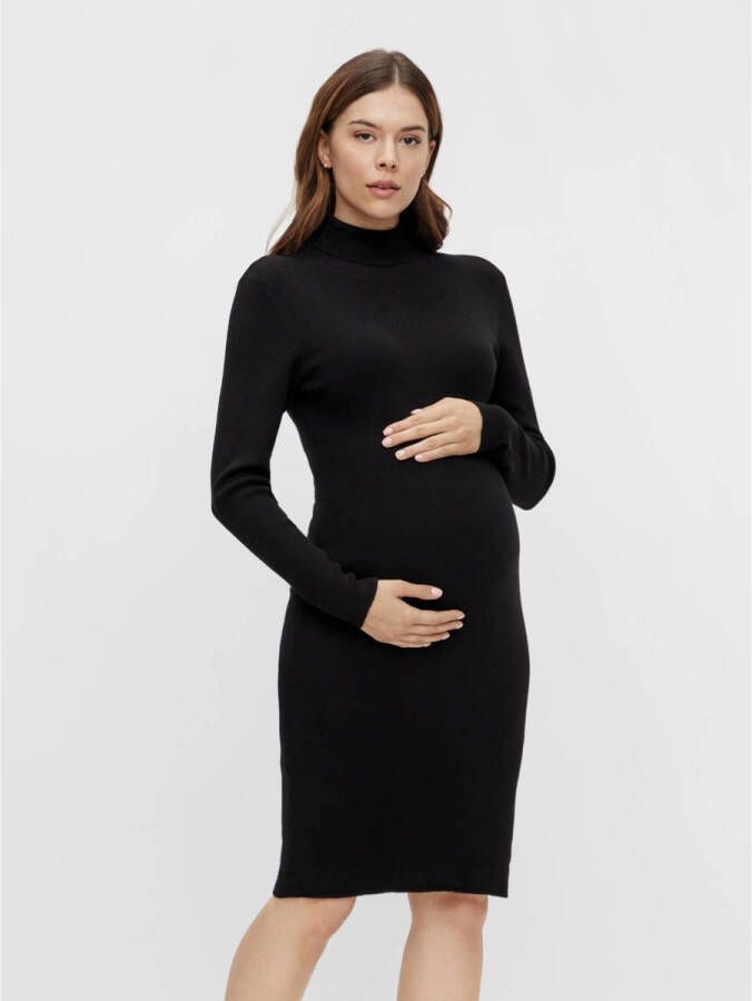 Mamalicious zwangerschapsjurk MLJACINA zwart Dames Viscose Col XL