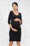 Mamalicious zwangerschapsjurk MLLEA zwart Dames Biologisch katoen Ronde hals S - Thumbnail 1