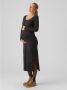Mamalicious zwangerschapsjurk MLMIA zwart Dames Stretchkatoen (duurzaam) Ronde hals XL - Thumbnail 1