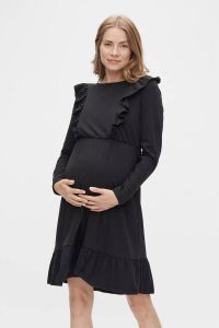 MAMALICIOUS zwangerschapsjurk MLROBERTA van gerecycled polyester zwart