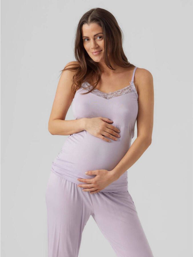 MAMALICIOUS zwangerschaps- & voedingspyjama MLMAISY lila