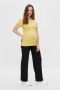Mamalicious zwangerschapsshirt MLLILJA met biologisch katoen geel T-shirt Dames Katoen (biologisch) Ronde hals S - Thumbnail 1