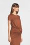 MAMALICIOUS zwangerschapsshirt MLMACY van gerecycled polyester roodbruin - Thumbnail 1