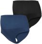 Mamalicious zwangerschapsstring MLILJA (set van 2) blauw zwart Dames Polyamide L XL - Thumbnail 1