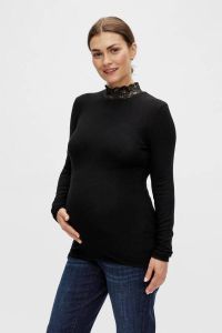 Mamalicious Zwangerschapsshirt met lange mouwen en geschulpte zoom model 'Trina'