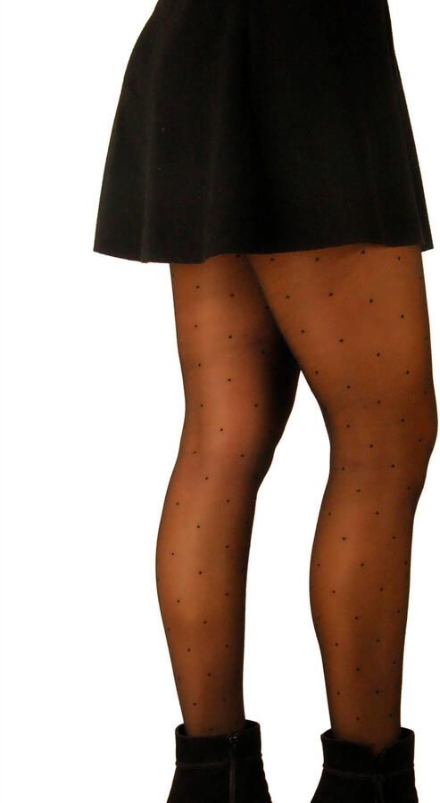 Mamsy zwangerschapspanty 20 denier zwart met stippen Dames Polyamide Stip XL